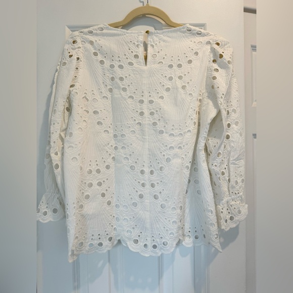 Gigi White Eyelet Top, size medium - Picture 3 of 7